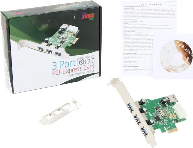 Alt view image 7 of 6 - SYBA USB 3.0 3+1 Port PCI-e Card, Free Low Profile Bracket, Renesas Chipset Model SD-PEX20137
