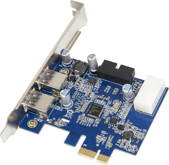 Alt view image 2 of 6 - SYBA SD-PEX20139 2 Ports USB 3.0 PCI-e x1 2.0 Card with Internal 19 Pin USB 3.0 Header