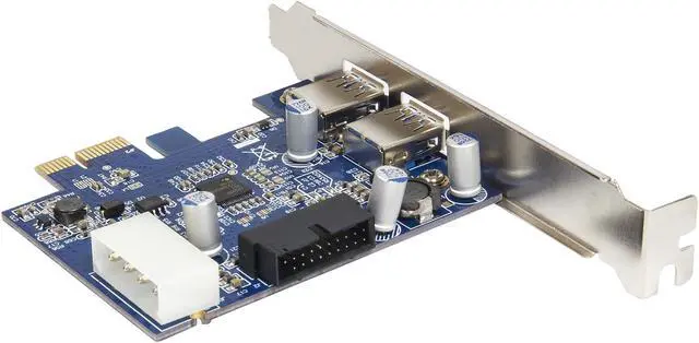 Alt view image 3 of 6 - SYBA SD-PEX20139 2 Ports USB 3.0 PCI-e x1 2.0 Card with Internal 19 Pin USB 3.0 Header