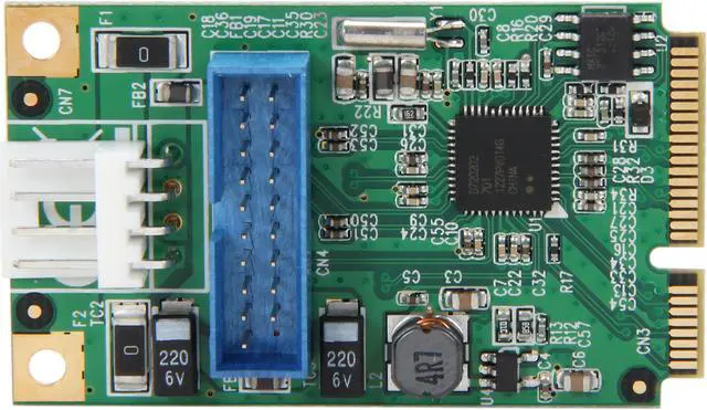 Alt view image 2 of 4 - SYBA USB 3.0 19pin Header Card with Dual Type-A Femal Ports Cable, Mini PCI-Express Form Factor Model SD-MPE20142