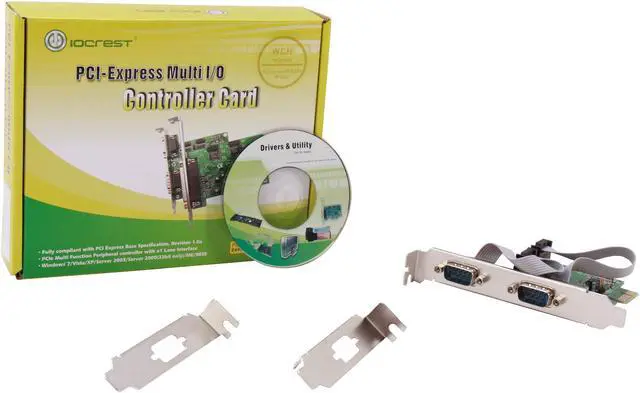 Alt view image 5 of 5 - SYBA SI-PEX15037 2 Serial DB9 RS-232 Ports PCI-e x1 Card with Low Profile Bracket WCH CH382