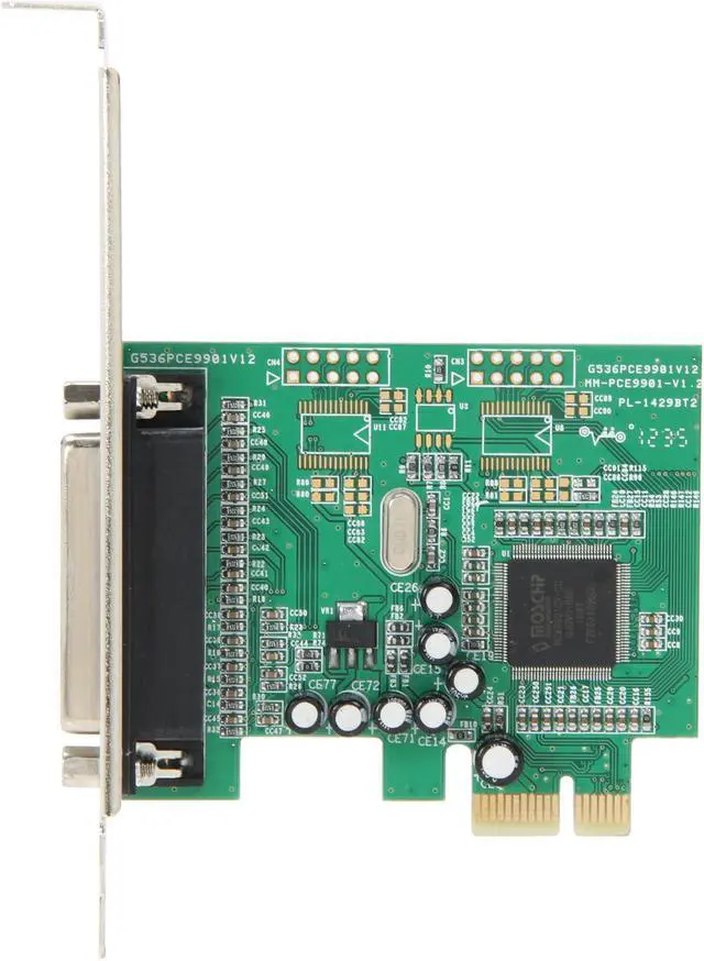 Alt view image 3 of 5 - SYBA 1-port Parallel (Printer, LPT1, DB25) PCI-e Controller Card with DOS Driver Model SY-PEX10008