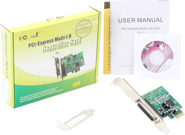 Alt view image 5 of 5 - SYBA 1-port Parallel (Printer, LPT1, DB25) PCI-e Controller Card with DOS Driver Model SY-PEX10008