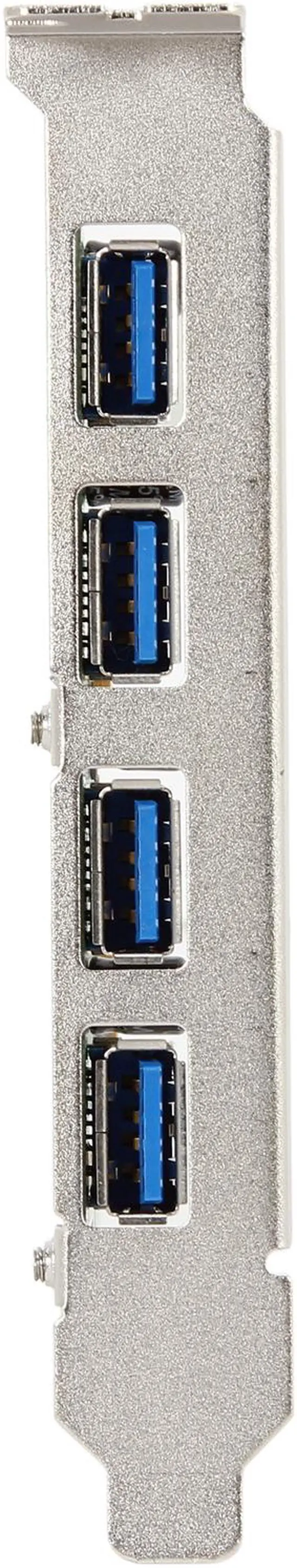 Alt view image 2 of 5 - SYBA USB 3.0 4-port Super-Speed 5Gbps x4 PCI-e Controller Card with Power Feed Model SI-PEX20148