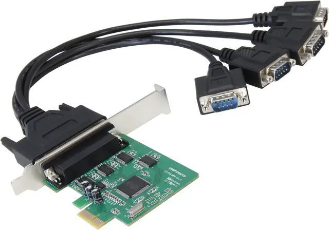 Main image of SYBA 4 Serial Ports PCI-e Controller Card, w/ Fan-out Cable, Low Profile Bracket, Chipset (WCH384L) Model SI-PEX15038
