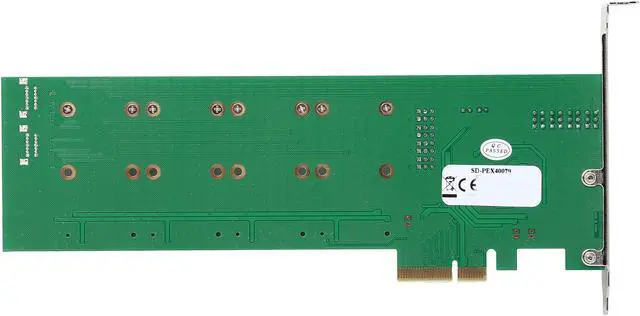 Alt view image 4 of 5 - SYBA 4-Port (x4 mSATA; x4 SATA III) PCI-E Controller Card, PCI-E x4 Slot, PCI-Express Revision 2.0; Marvell Chipset (RAID)