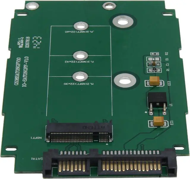 Alt view image 3 of 4 - SYBA SI-ADA40083 M.2 NGFF to 2.5" SATAIII Card with Full & Low Profile Brackets