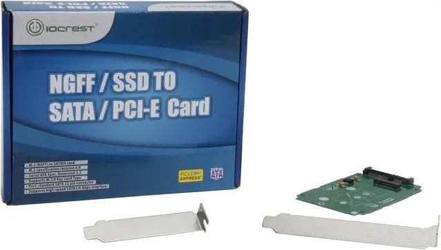 Alt view image 4 of 4 - SYBA SI-ADA40083 M.2 NGFF to 2.5" SATAIII Card with Full & Low Profile Brackets