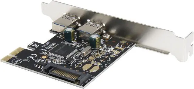 Alt view image 5 of 6 - SYBA 2-Port USB 3.0 PCI-Express Card, x1, Etron Chipset EJ168A with Full & Low Profile Brackets Model SD-PEX20158