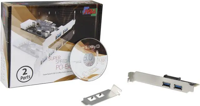 Alt view image 6 of 6 - SYBA 2-Port USB 3.0 PCI-Express Card, x1, Etron Chipset EJ168A with Full & Low Profile Brackets Model SD-PEX20158