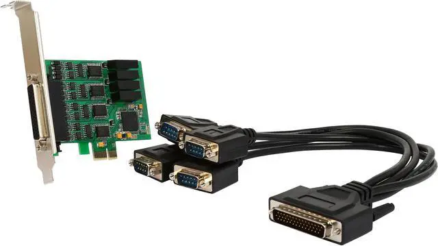 Main image of SYBA IO CREST 4-port, RS-232 Serial, PCIe x1, Revision 2.0, (Full & Low Profile); Exar Chipset Model SI-PEX15042