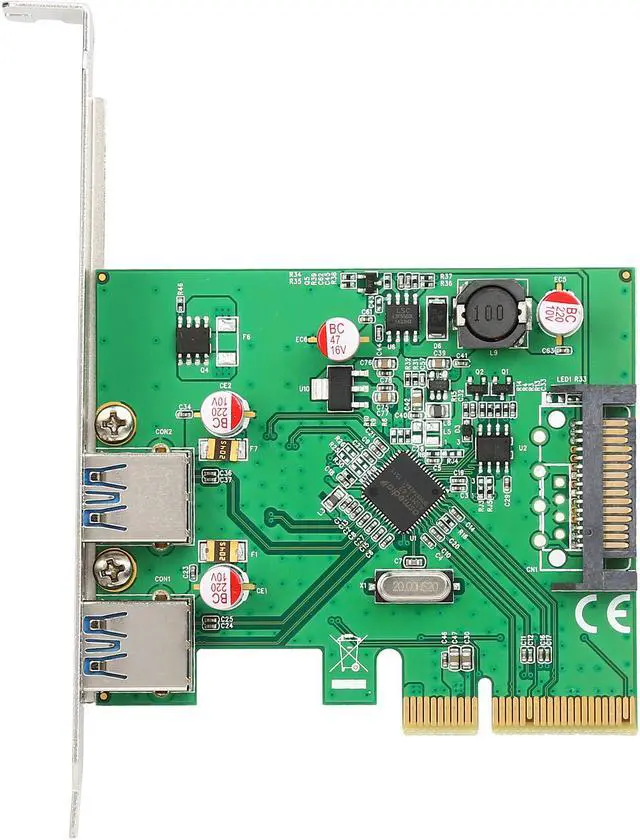 Alt view image 3 of 5 - SYBA 2 Port USB3.1Type-A PCI-E 3.0 x4 Model SD-PEX20185