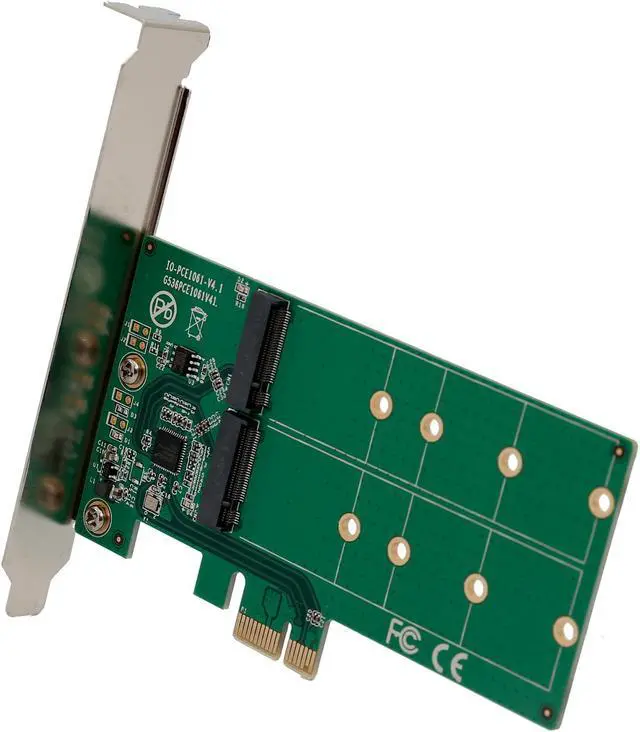 Alt view image 3 of 6 - SYBA 2 Port M.2 to PCI-e x1 adapter B or B+M key Model SI-PEX40115