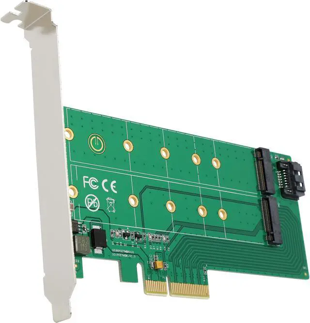 Main image of SYBA PCI-Express 2.0 x 4, 1 x M.2 M-Key and 1 x M.2 B-Key Card Model SI-PEX40117