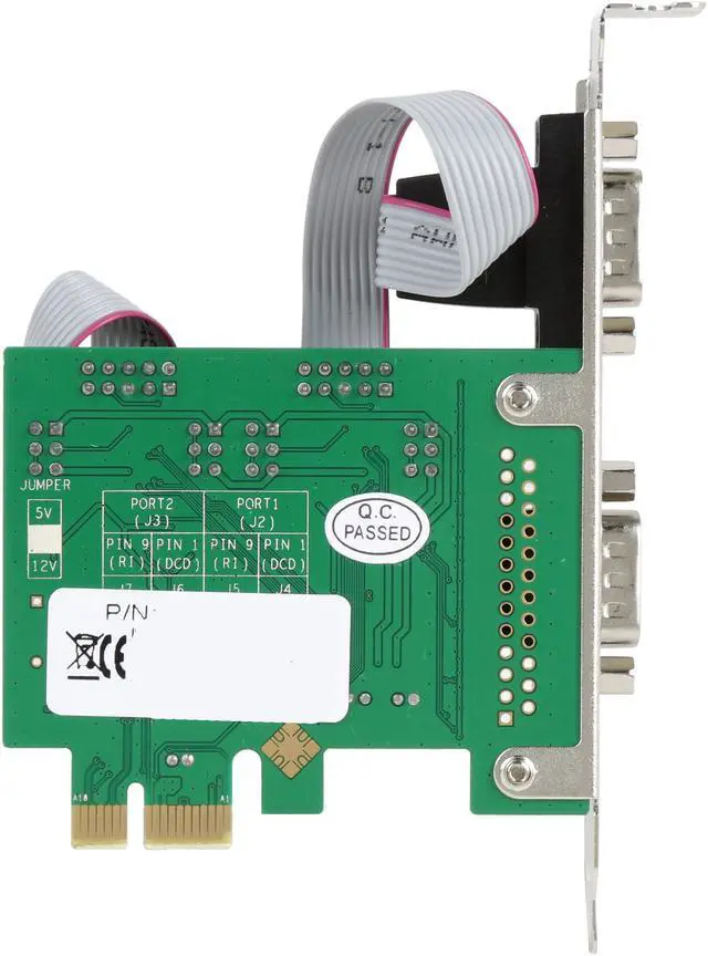 Alt view image 4 of 5 - SYBA PCI-Express 2-Port DB9 Serial (RS-232) Card Model SI-PEX15055