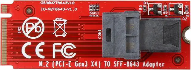 Alt view image 2 of 4 - SYBA U.2 (SFF-8639) to M.2 M-Key NVMe Adapter Model SI-ADA40121