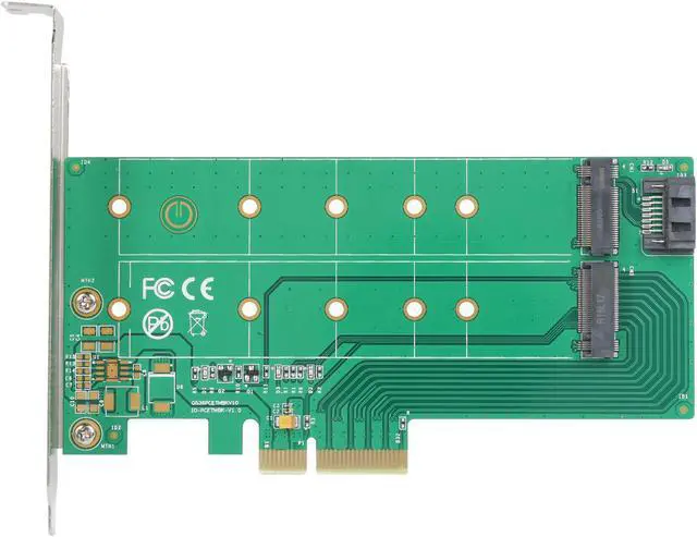 Alt view image 3 of 5 - SYBA PCI-Express 2.0 x4, 1x M.2 M-Key and 1x M.2 B-Key Card Model SI-PEX40122