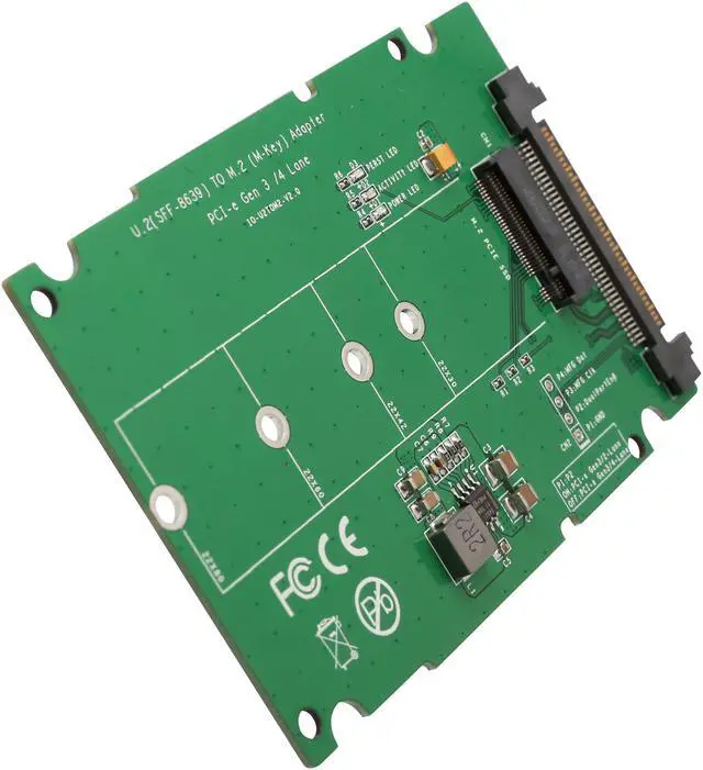 Alt view image 2 of 6 - SYBA M.2 PCIe I/F NVMe SSD to U.2 (SFF-8639) 2.5-Inch SSD Adapter with Cable Model SI-ADA40123