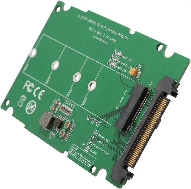 Alt view image 3 of 6 - SYBA M.2 PCIe I/F NVMe SSD to U.2 (SFF-8639) 2.5-Inch SSD Adapter with Cable Model SI-ADA40123
