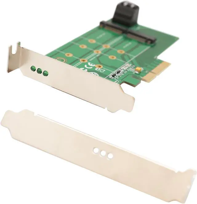 Alt view image 2 of 5 - PCI-Express 3.0 x4, 3-Port M.2 NGFF Card, Support 1-Port PCIe (NVMe) and 2-Port SATA based M.2 SSDs, M.2 Card Size: 22*30, 22*42, 22*60, 22*80 with Key B (SATA) and Key B+M (NVMe), Low Profile Bracket