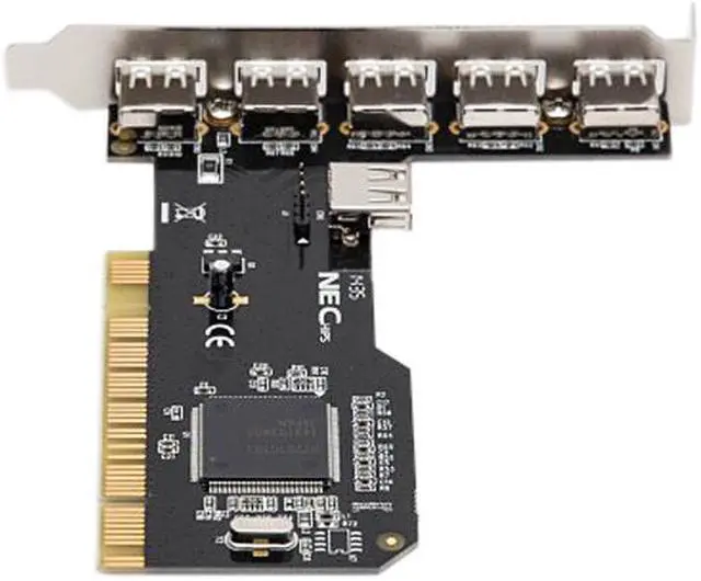 Alt view image 4 of 6 - Syba SD-NECU2-3E1I 4-port (3+1) USB 2.0 PCI Card, NEC Chipset