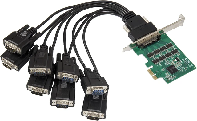 Main image of SYBA 8 Port DB9 Serial RS-232 PCI-e x1 Controller Card with Low Profile Bracket - SY-PEX15067