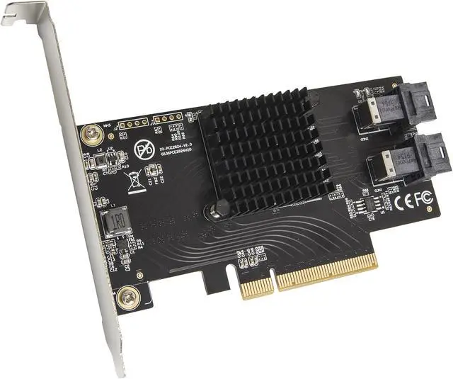 Main image of SYBA U.2 Ports to PCIe 3.0 x8 Bifurcation Riser Controller - Support Non-BiFurcation Motherboard - SI-PEX40151