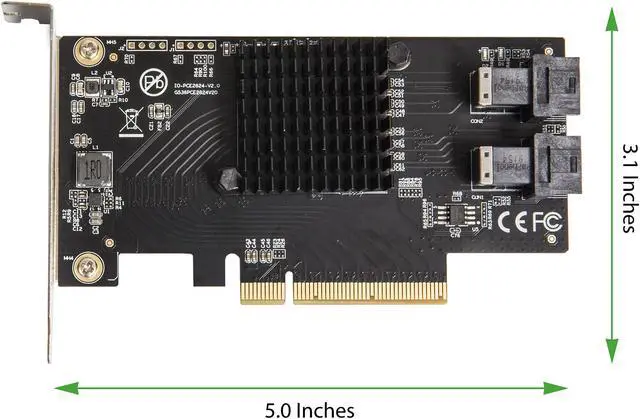 Alt view image 5 of 5 - SYBA U.2 Ports to PCIe 3.0 x8 Bifurcation Riser Controller - Support Non-BiFurcation Motherboard - SI-PEX40151