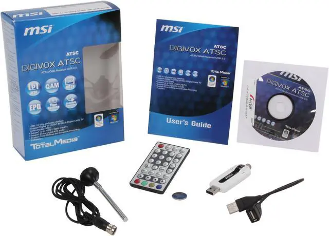 Alt view image 6 of 6 - MSI DigiVOX ATSC (WHITE) USB TV Tuner Stick - Watch and Record HDTV on your PC