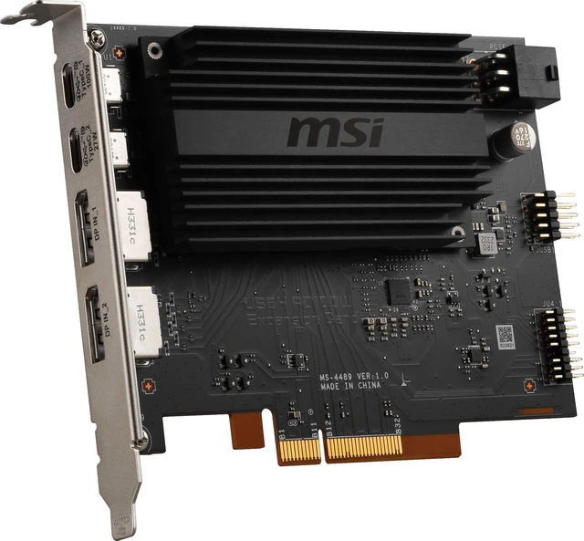 Alt view image 2 of 11 - MSI USB4 PD100W Expansion Card, PCIe 4.0 x4, Dual USB4 Type-C (40Gbps), Dual DisplayPort 1.4 Input, Up to 100W Power Delivery