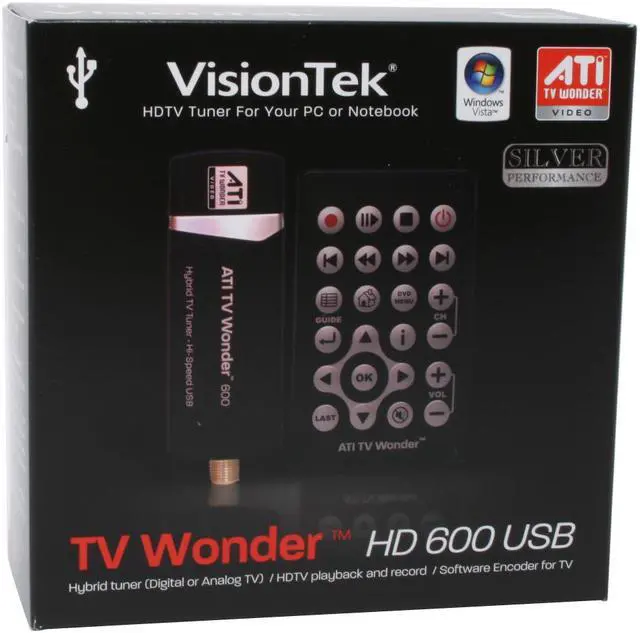 Alt view image 6 of 6 - VisionTek 900190 TV Wonder HD 600 USB Stick