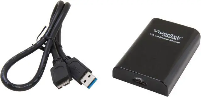 Alt view image 5 of 6 - VisionTek 900545 USB 3.0 to DVI-I Adapter (W/ DVI to VGA Adapter)