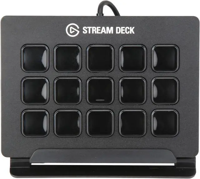 Alt view image 5 of 10 - Elgato Stream Deck - Live Content Creation Controller with 15 Customizable LCD Keys, Adjustable Stand, for Windows 10 and macOS 10.11 or Later