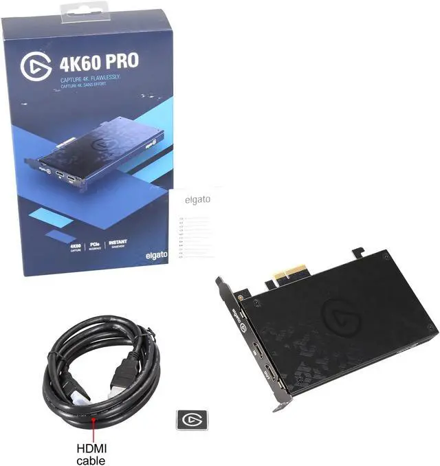 Alt view image 5 of 5 - Elgato Game Capture 4K60 Pro, 4K 60fps Capture Card With Ultra-Low Latency Technology for Streaming and Recording Playstation 4, Xbox One and Nintendo Switch Gameplay, PCIe x4