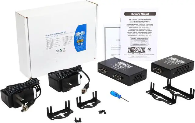 Alt view image 7 of 6 - Tripp Lite VGA over Cat5 Extender Kit (Transmitter + Receiver) B130-101-2