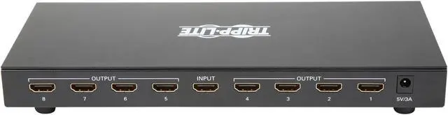 Alt view image 5 of 6 - Tripp Lite 8-Port 4K HDMI Splitter for Ultra-HD (4Kx2K) Video and Audio - 4096 x 2160 @ 30Hz (B118-008-UHD)