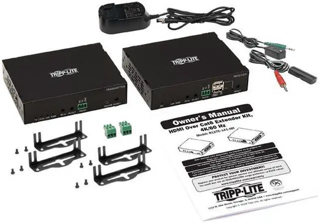 Alt view image 4 of 4 - Tripp Lite HDMI over Cat6 Extender Kit with Power over Cable - 4K @ 60 Hz, 4:4:4, 328 ft. (100m) B127E-1A1-HH