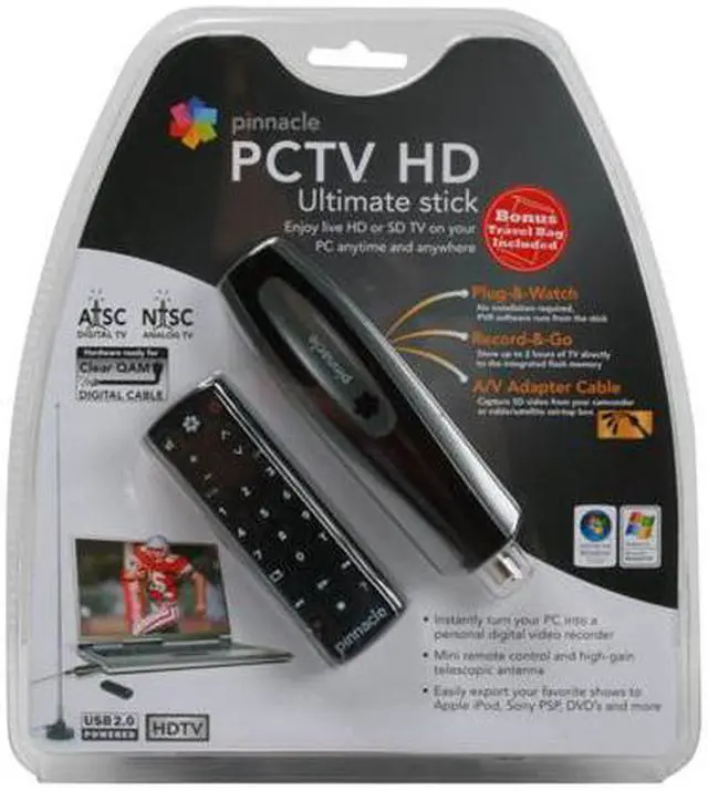 Alt view image 5 of 5 - Pinnacle 7-85428-22182-3 PCTV HD Ultimate TV Tuner Stick Supports ClearQAM w/Integrated FlashPVR