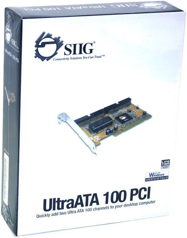 Alt view image 5 of 5 - SIIG SC-PE4A12 PCI IDE Dual channel Ultra ATA controller with 40-pin/80-wire cable