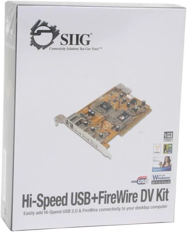 Alt view image 5 of 5 - SIIG USB2.0 + IEEE1394 DV Kit Model JU-NN0012