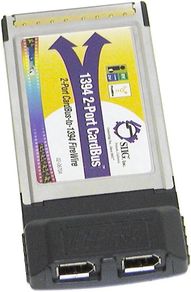Alt view image 2 of 4 - SIIG NN-PC2012 IEEE 1394 PCMCIA Card 2 x IEEE 1394