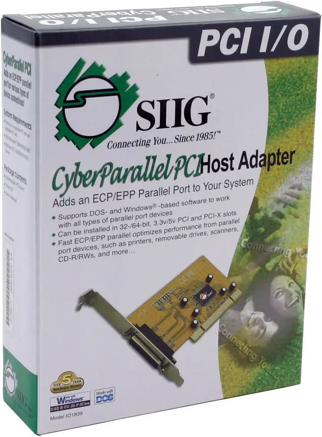 Alt view image 4 of 4 - SIIG High-Speed PCI to Parallel Card Model JJ-P00112