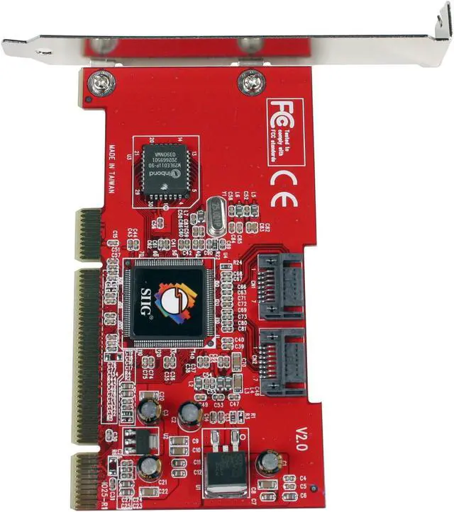 Alt view image 2 of 5 - SIIG SC-SATR12 32-bit PCI SATA High-speed dual-channel PCI-to-Serial ATA RAID controller