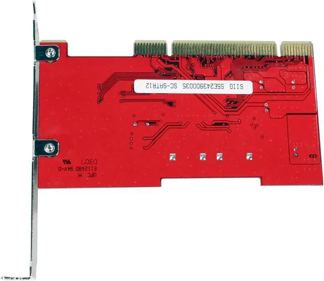 Alt view image 3 of 5 - SIIG SC-SATR12 32-bit PCI SATA High-speed dual-channel PCI-to-Serial ATA RAID controller