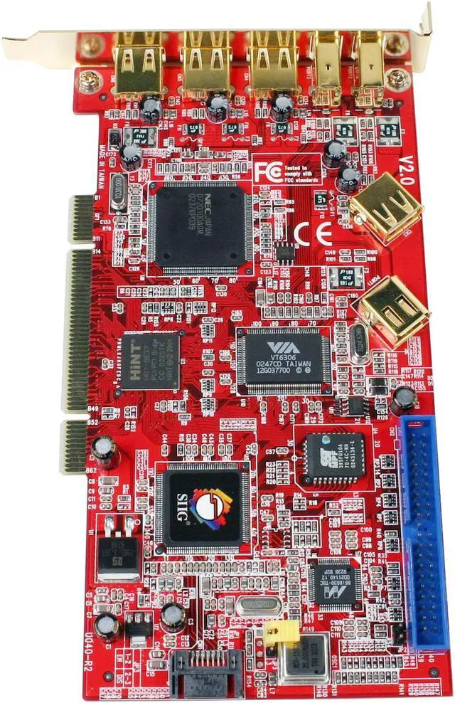 Alt view image 3 of 6 - SIIG CN2508 PCI SATA USB 2.0 +1394 +SATA +Ultra ATA combo card
