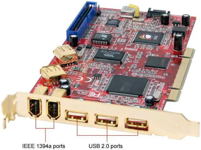 Alt view image 2 of 6 - SIIG CN2508 PCI SATA USB 2.0 +1394 +SATA +Ultra ATA combo card