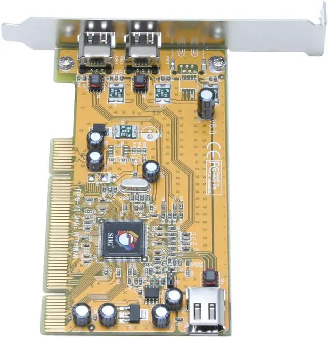 Alt view image 3 of 5 - SIIG IEEE1394 3-port PCI Card Model NN-440012