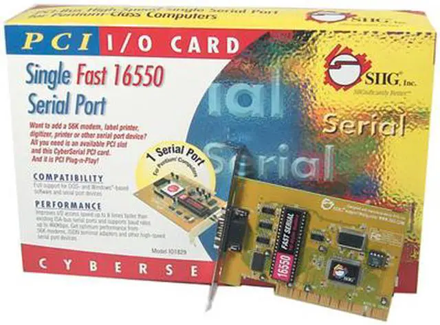 Alt view image 2 of 2 - SIIG CyberSerial PCI Card Model JJ-P01012