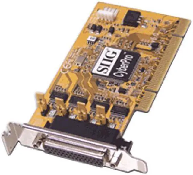 Alt view image 2 of 3 - SIIG Low profile PCI 4-port serial (16550) I/O card Model LP-P40011-S6