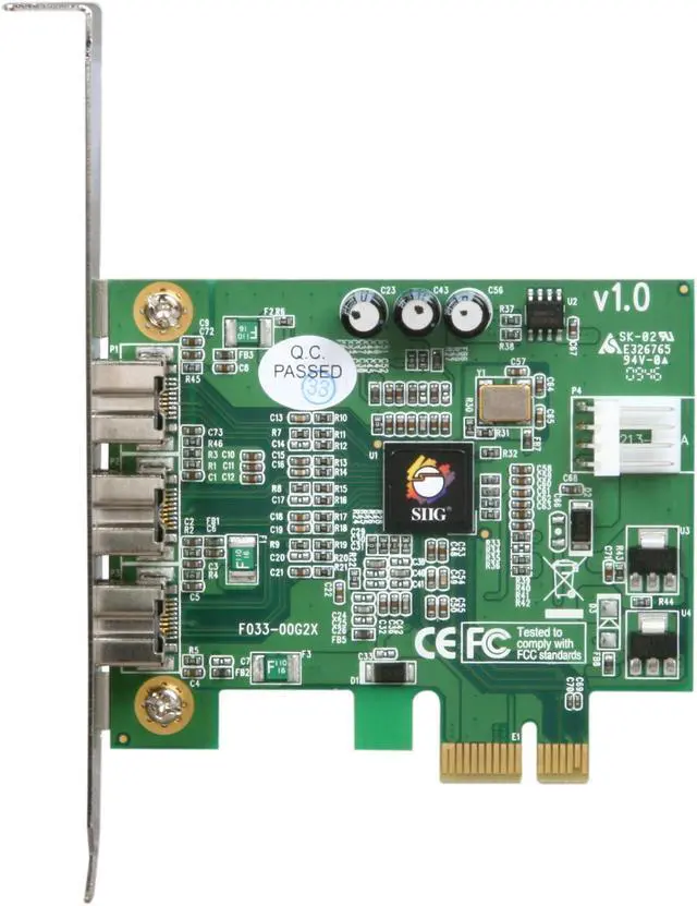 Alt view image 3 of 5 - SIIG 3 Ports FireWire 800 PCIe Card Model NN-FW0012-S1